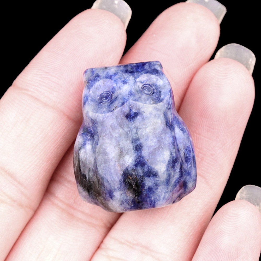 Handmade Craved 1.0Inch Gemstone Owl for Home & Office Decoration