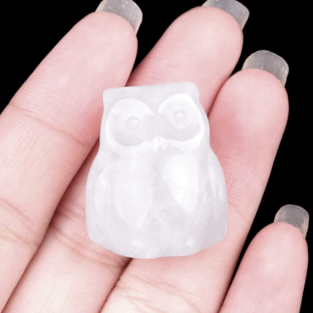 Handmade Craved 1.0Inch Gemstone Owl for Home & Office Decoration