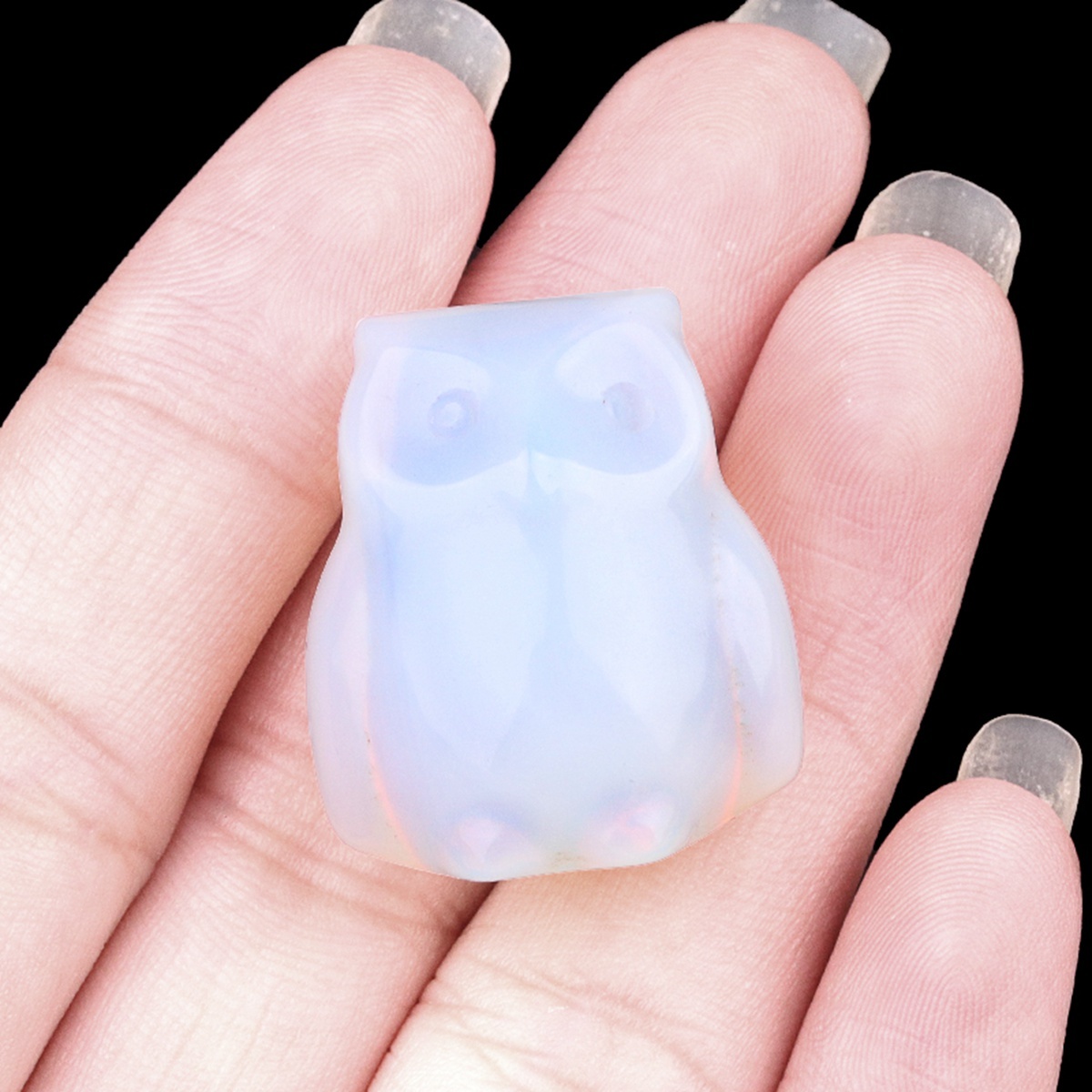 Handmade Craved 1.0Inch Gemstone Owl for Home & Office Decoration
