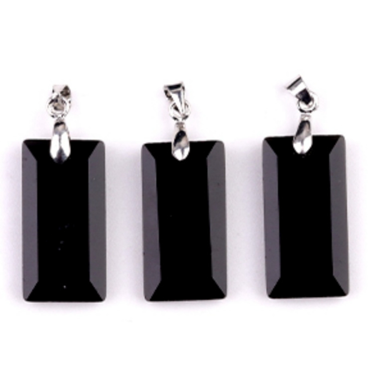 Natural Faceted Rectangle Stone Pendant for Making Jewelry Necklace Earrings