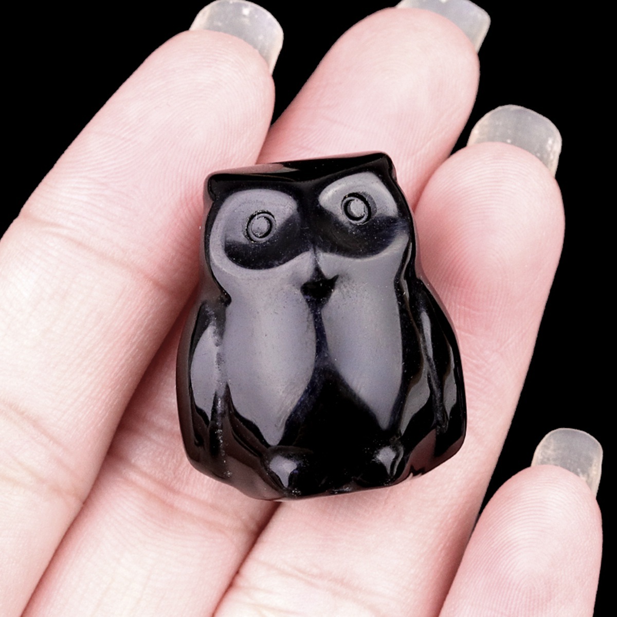 Handmade Craved 1.0Inch Gemstone Owl for Home & Office Decoration