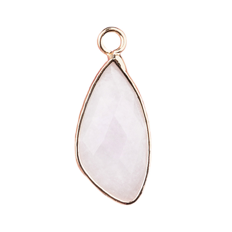 Natural Faceted Teardrop Gold Stone Pendant Charms for Making Jewelry