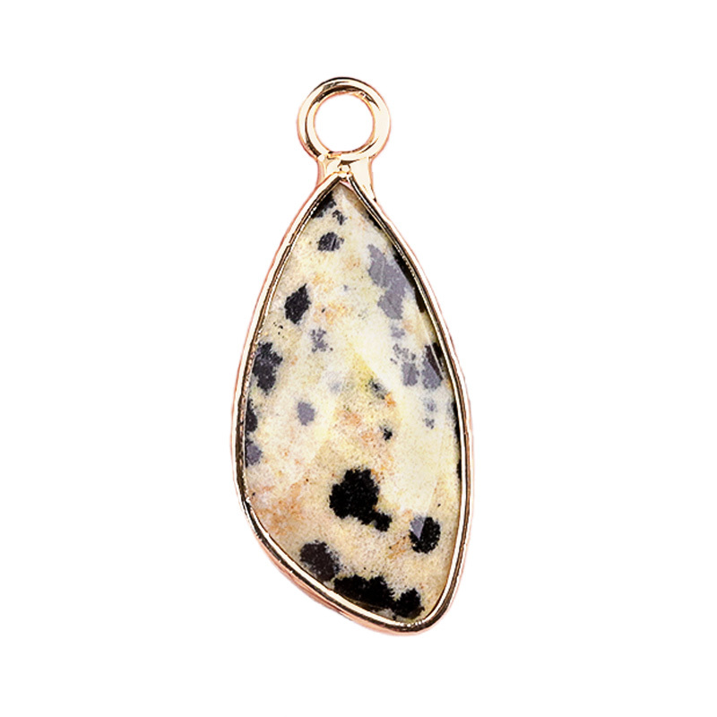 Natural Faceted Teardrop Gold Stone Pendant Charms for Making Jewelry