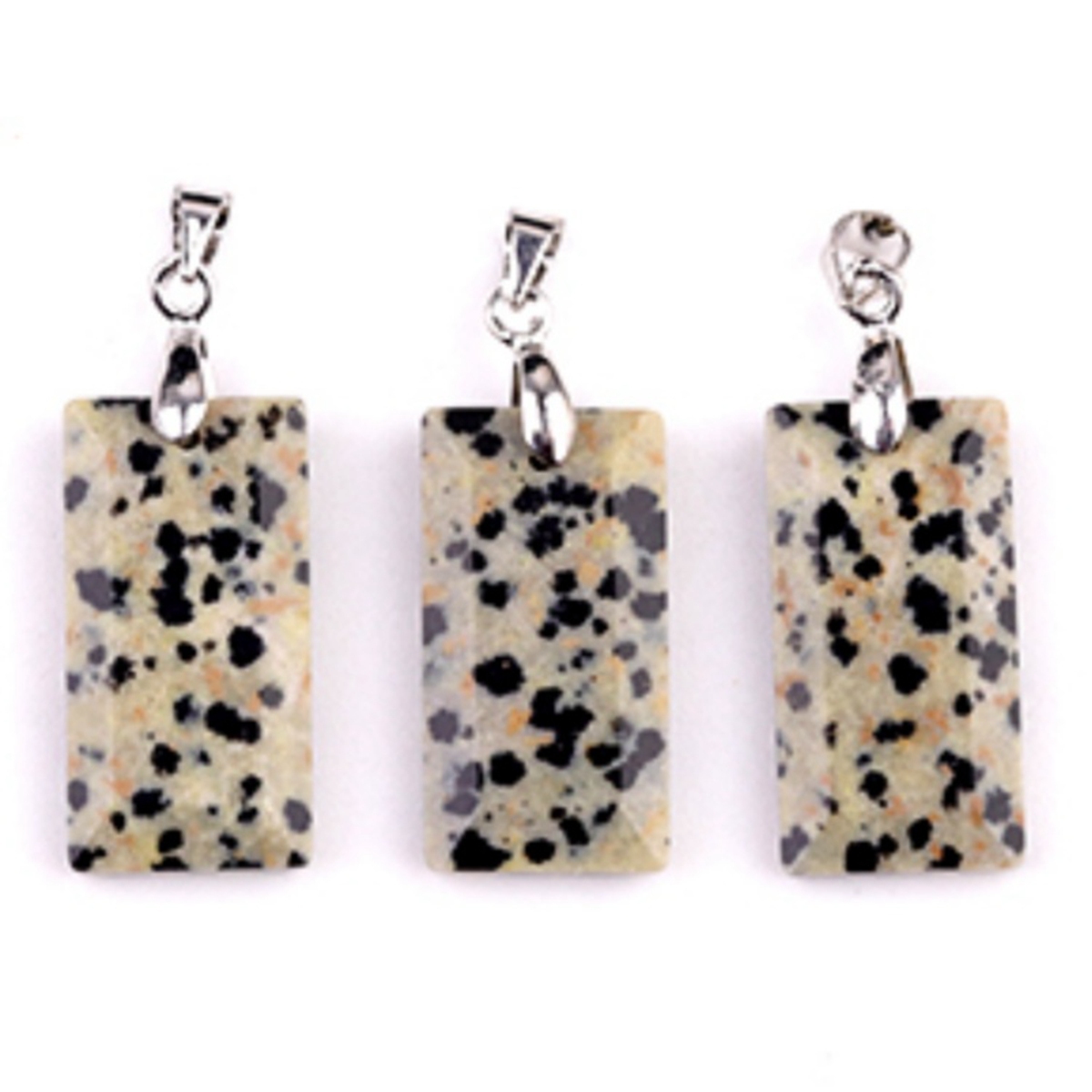Natural Faceted Rectangle Stone Pendant for Making Jewelry Necklace Earrings