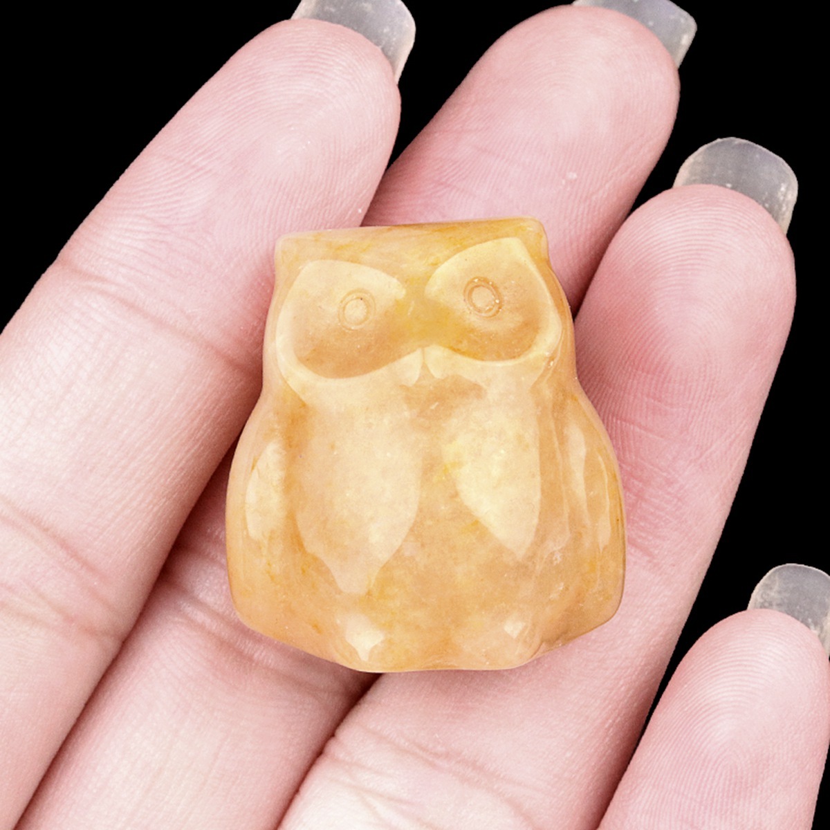 Handmade Craved 1.0Inch Gemstone Owl for Home & Office Decoration