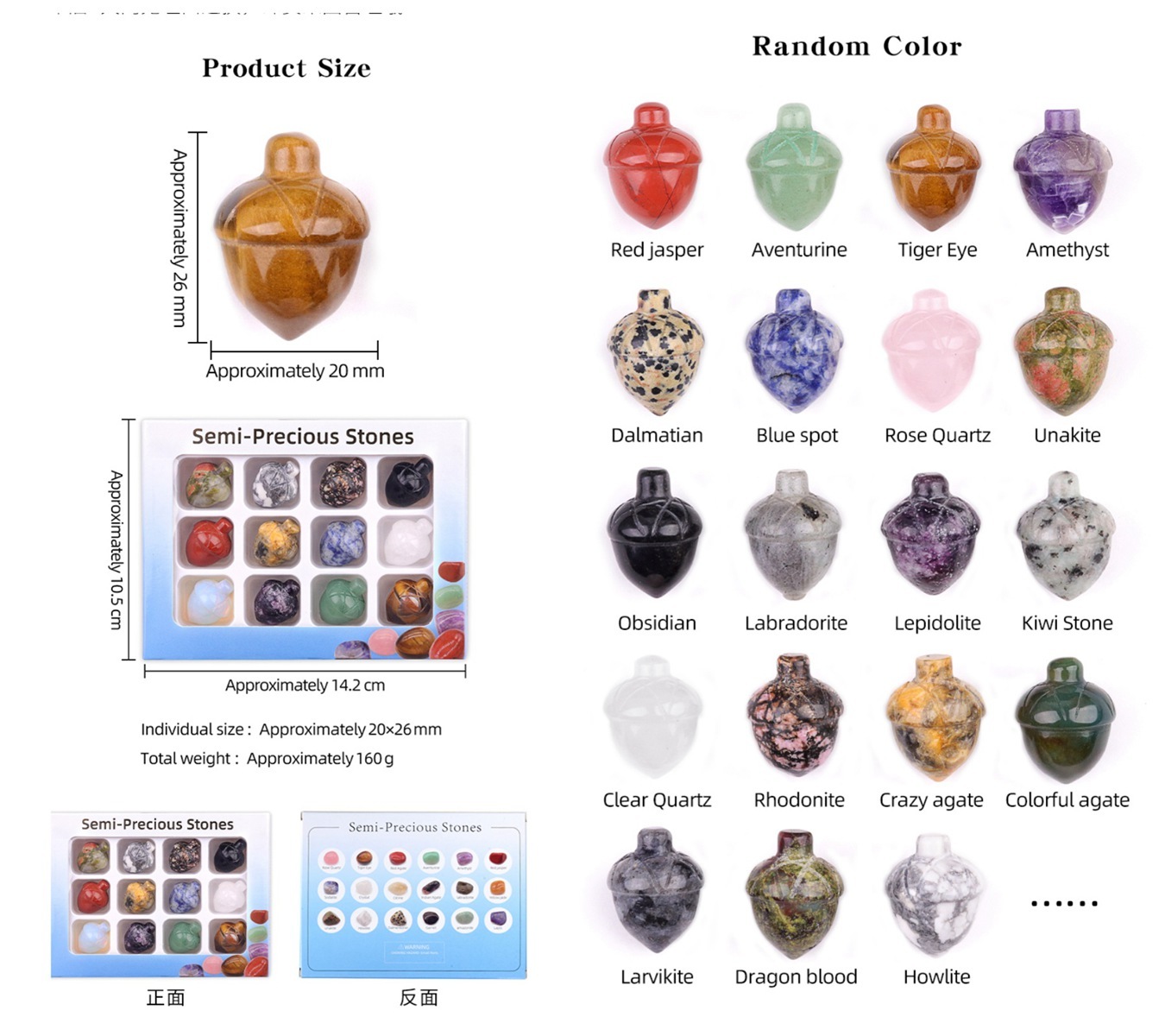 12PCS Naturales  Mini Gemstone Pine Cone for Decoration Pinecone Statue Healing Statue Decorative Plantas Crystal Fruit