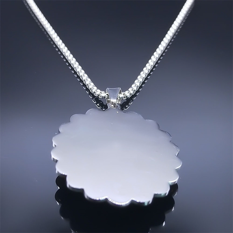 Stainless Steel Pegasus & Flying Horse Pendant  with Natural Gemstone Cabochons Necklace with 50CM Chain