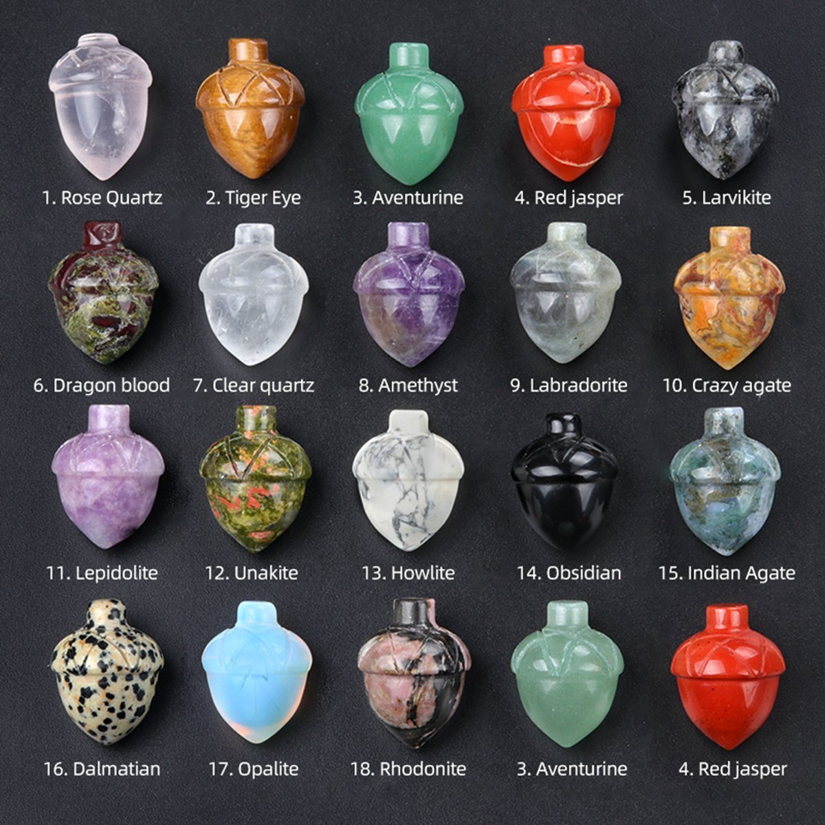 12PCS Naturales  Mini Gemstone Pine Cone for Decoration Pinecone Statue Healing Statue Decorative Plantas Crystal Fruit