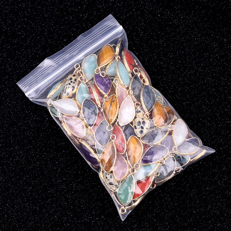 Natural Faceted Teardrop Gold Stone Pendant Charms for Making Jewelry