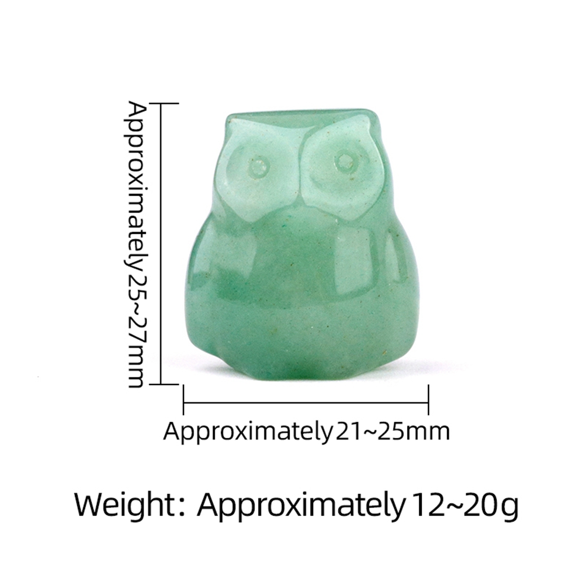 Handmade Craved 1.0Inch Gemstone Owl for Home & Office Decoration