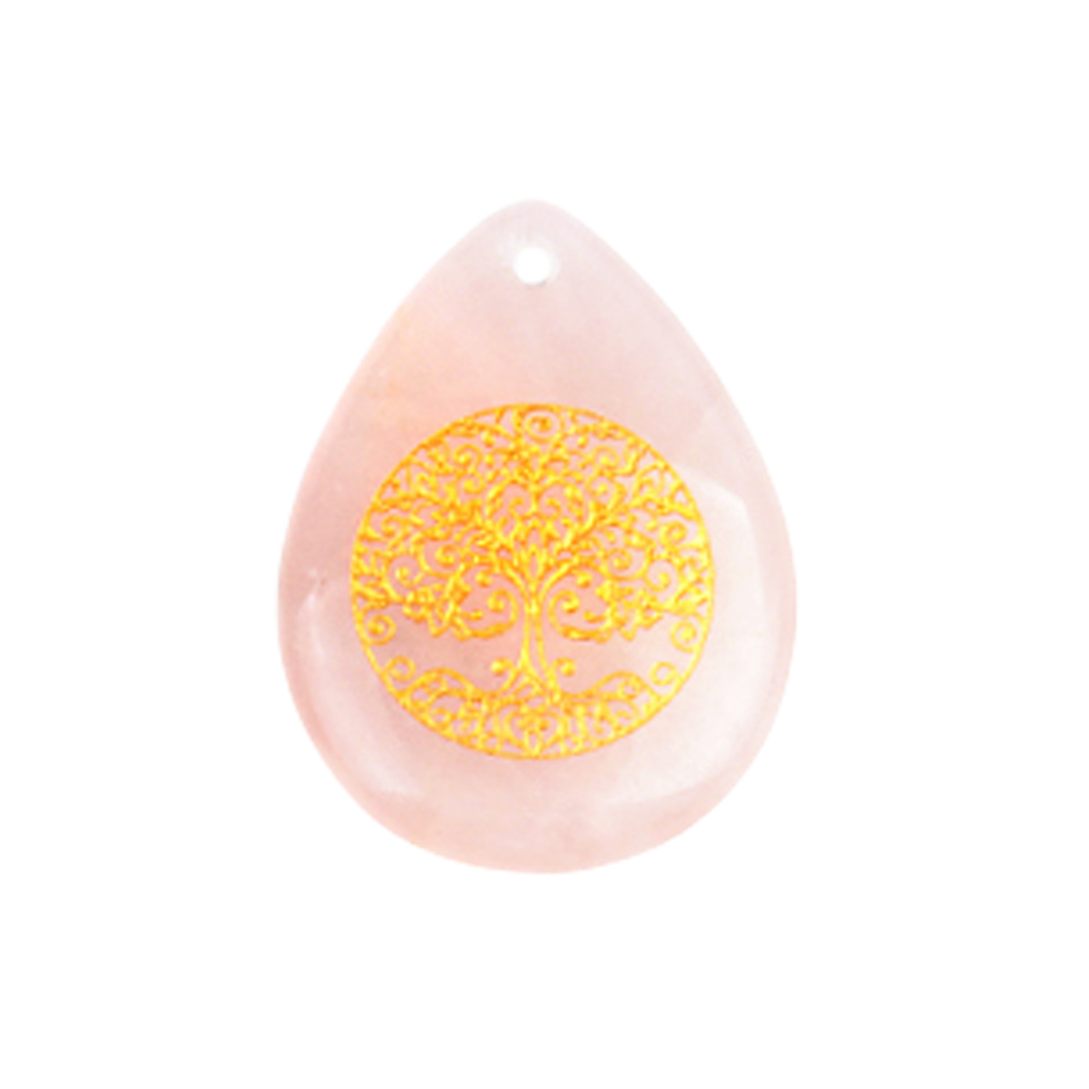 Gold Life of Tree Teardrop Gemstone Pendant for Making Jewelry
