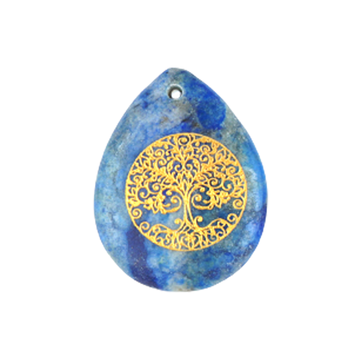 Gold Life of Tree Teardrop Gemstone Pendant for Making Jewelry