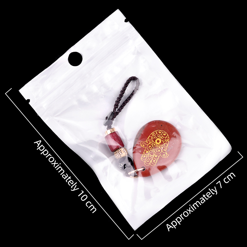 Gold Fatima Hand Teardrop Gemstone Pendant keychain Accessories