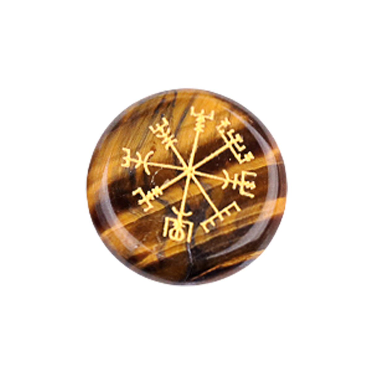 Gemstone 25MM Circular Disc Handmade Craved Pattern-AIM For Home Decor
