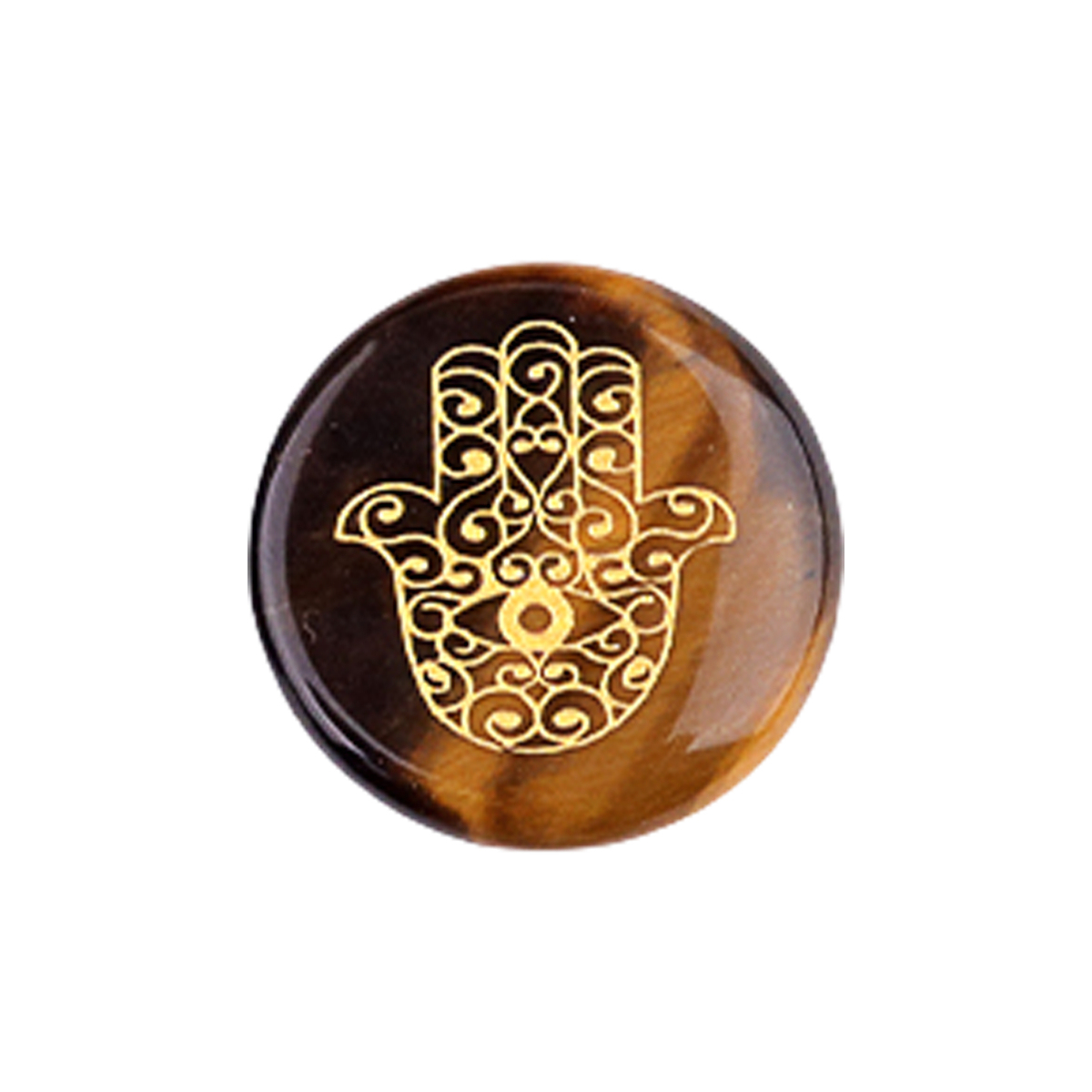 25MM Circular Disc Gemstone Ornament Handmade Craved Pattern-Hand For Home Decor