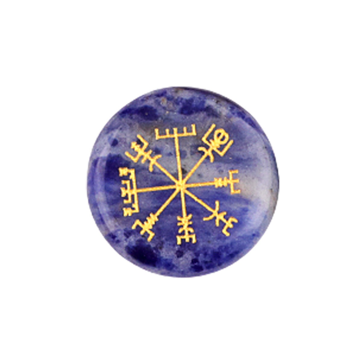 Gemstone 25MM Circular Disc Handmade Craved Pattern-AIM For Home Decor