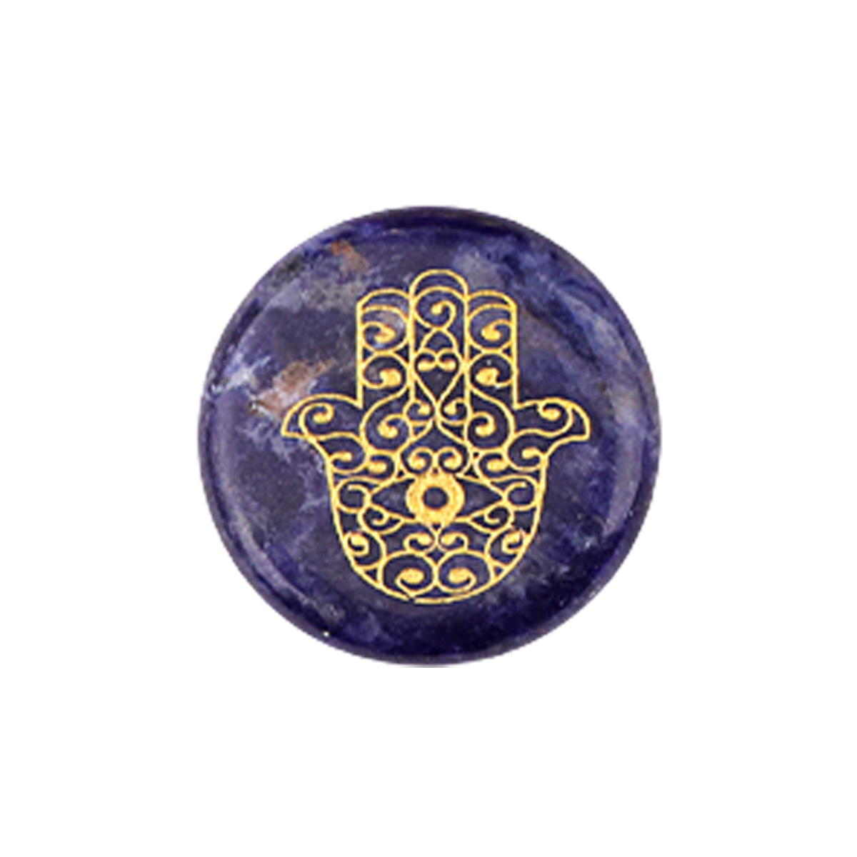 25MM Circular Disc Gemstone Ornament Handmade Craved Pattern-Hand For Home Decor