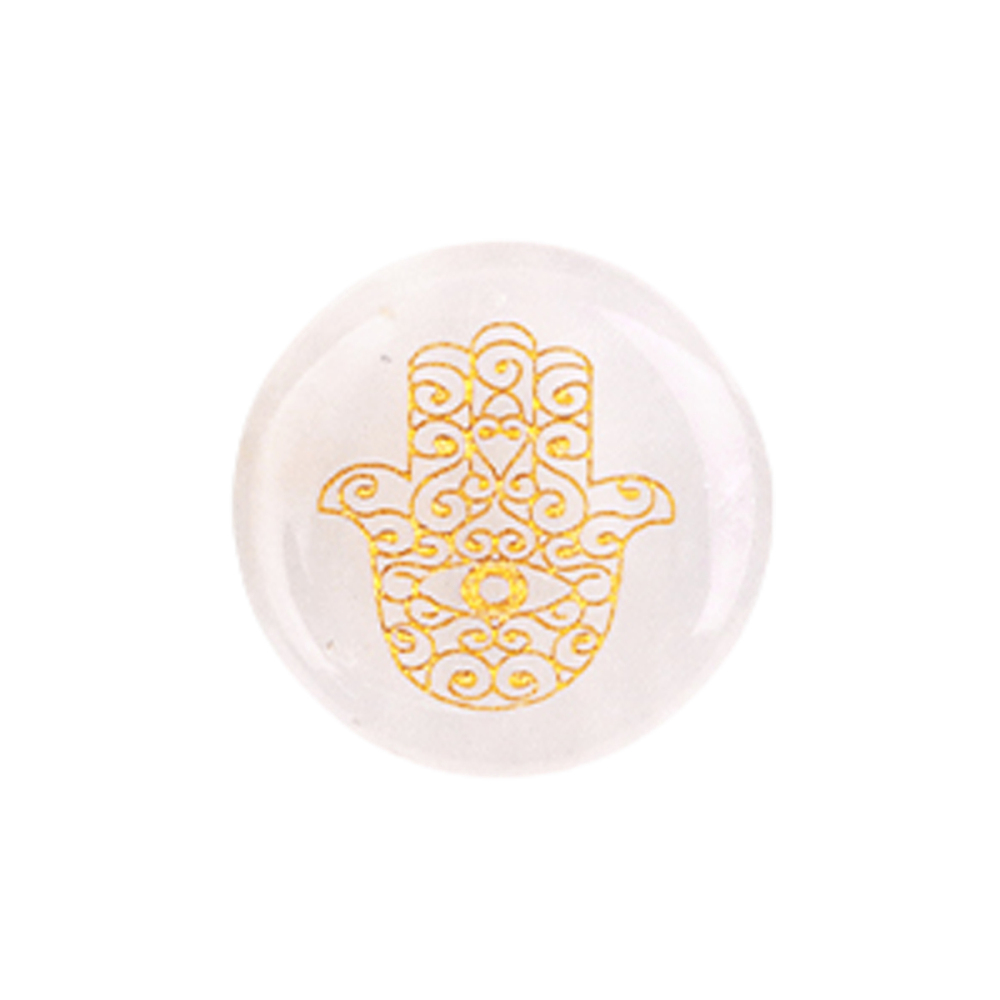 25MM Circular Disc Gemstone Ornament Handmade Craved Pattern-Hand For Home Decor