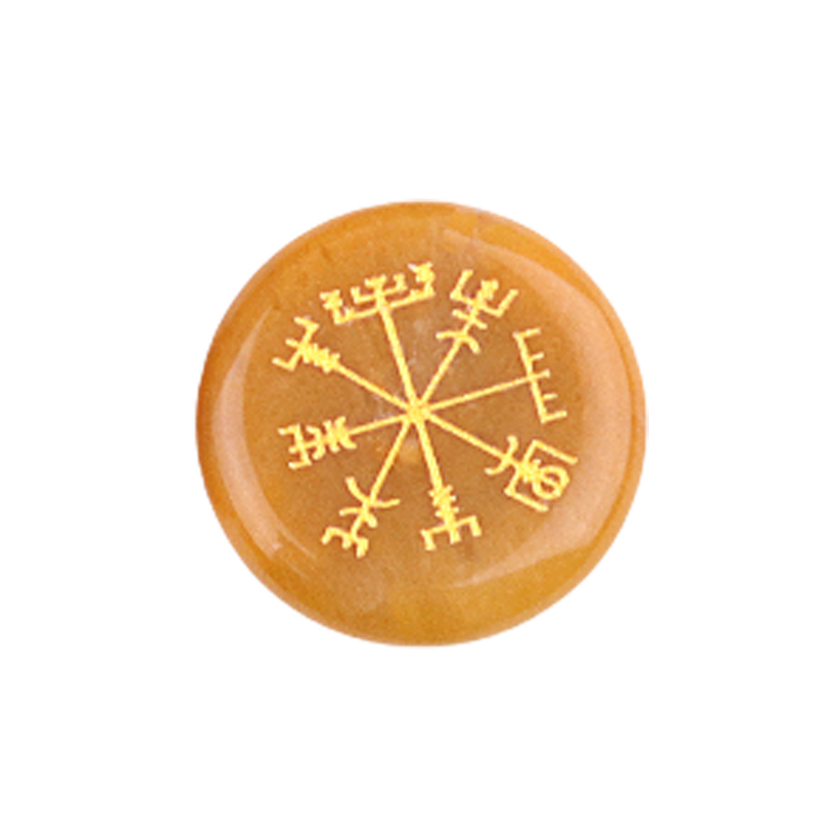 Gemstone 25MM Circular Disc Handmade Craved Pattern-AIM For Home Decor