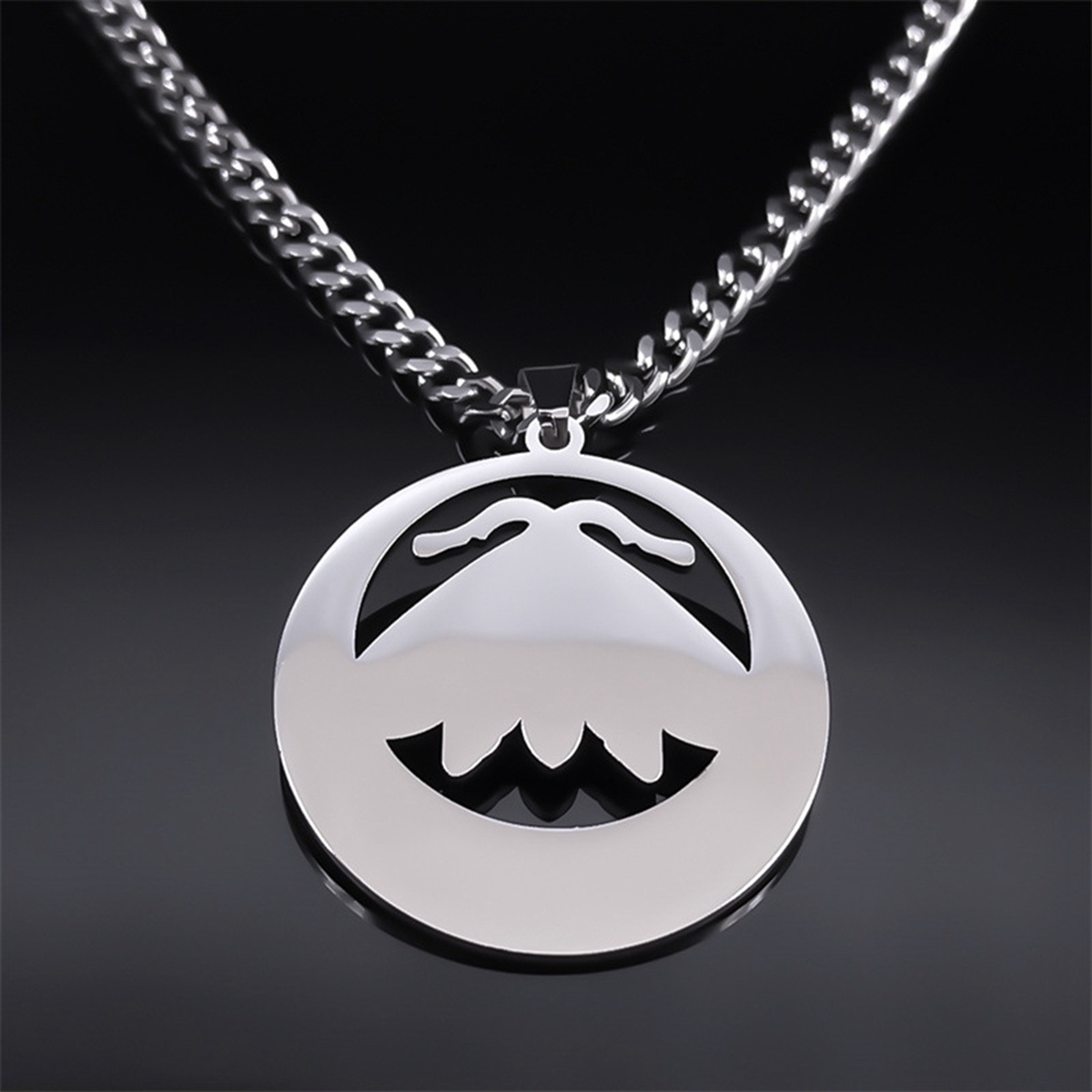 Stainless Steel Moth Necklace Natural Gemstone Cabs Pendant With 50CM Chain