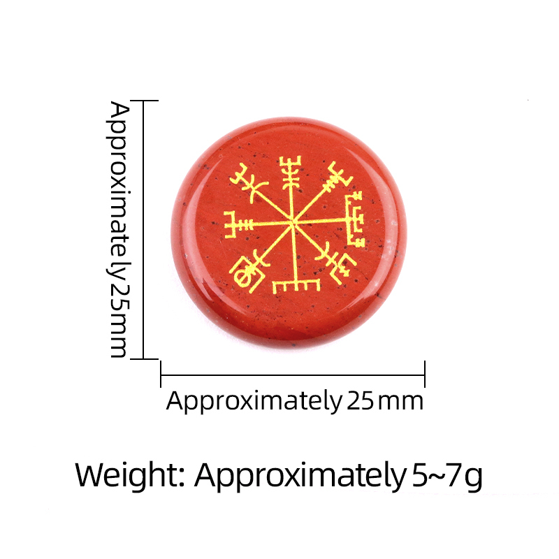 Gemstone 25MM Circular Disc Handmade Craved Pattern-AIM For Home Decor