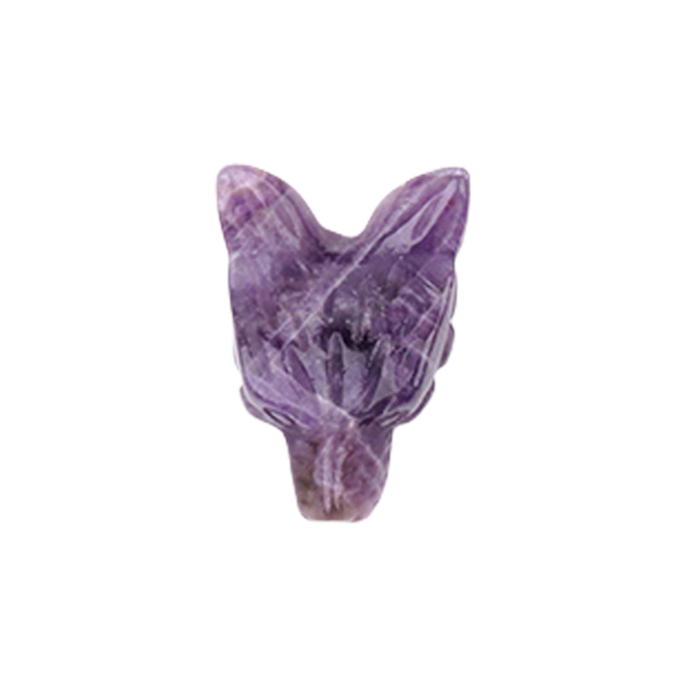 Handmade Craved 1.0Inch Gemstone Wolf Head for Home & Office Decoration