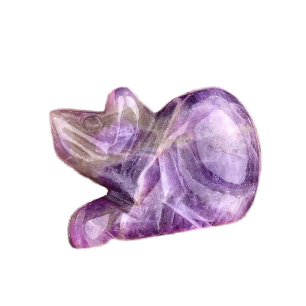 Handmade Craved 1.0Inch Gemstone Mouse Animal Ornament for Home & Office Decoration