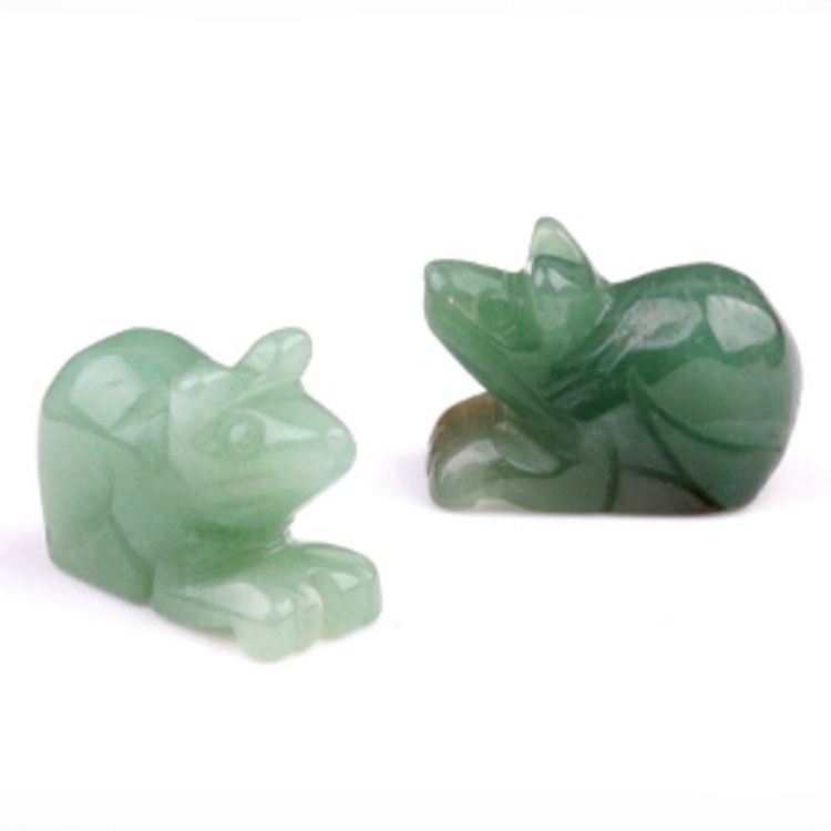 Handmade Craved 1.0Inch Gemstone Mouse Animal Ornament for Home & Office Decoration