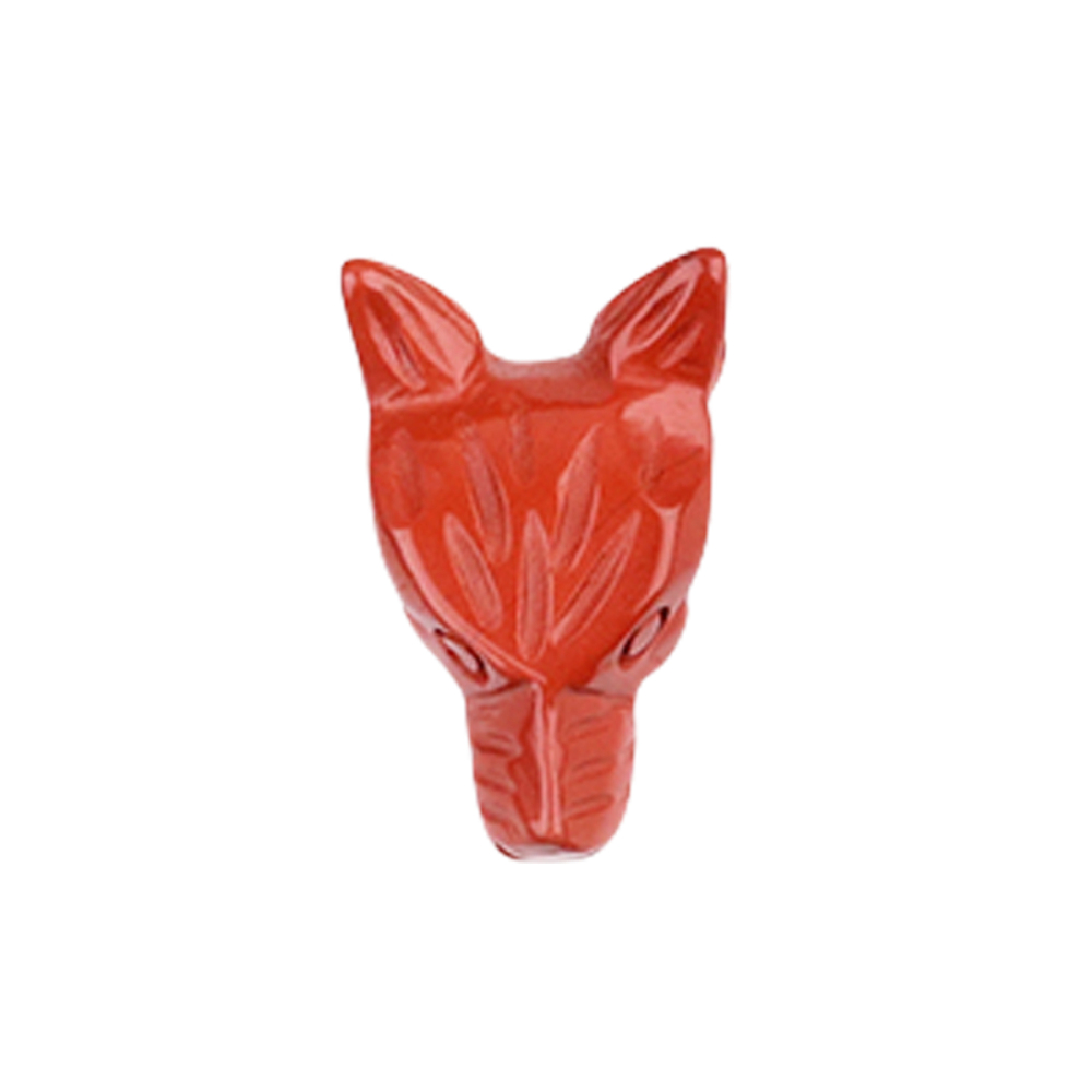 Handmade Craved 1.0Inch Gemstone Wolf Head for Home & Office Decoration