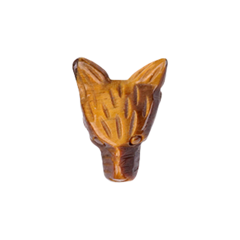 Handmade Craved 1.0Inch Gemstone Wolf Head for Home & Office Decoration