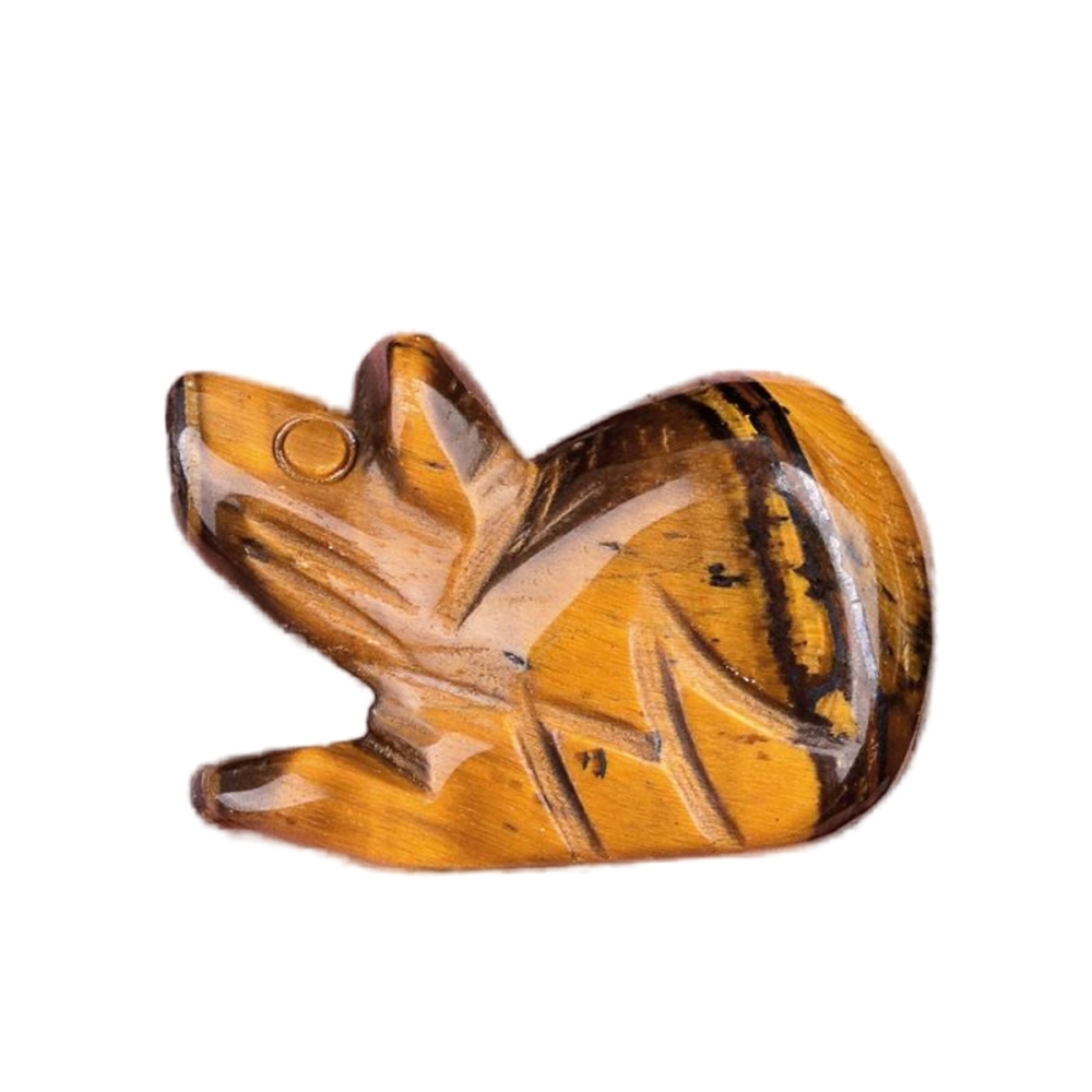 Handmade Craved 1.0Inch Gemstone Mouse Animal Ornament for Home & Office Decoration