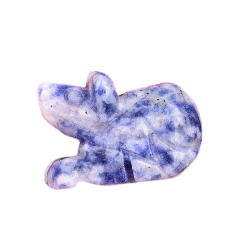 Handmade Craved 1.0Inch Gemstone Mouse Animal Ornament for Home & Office Decoration