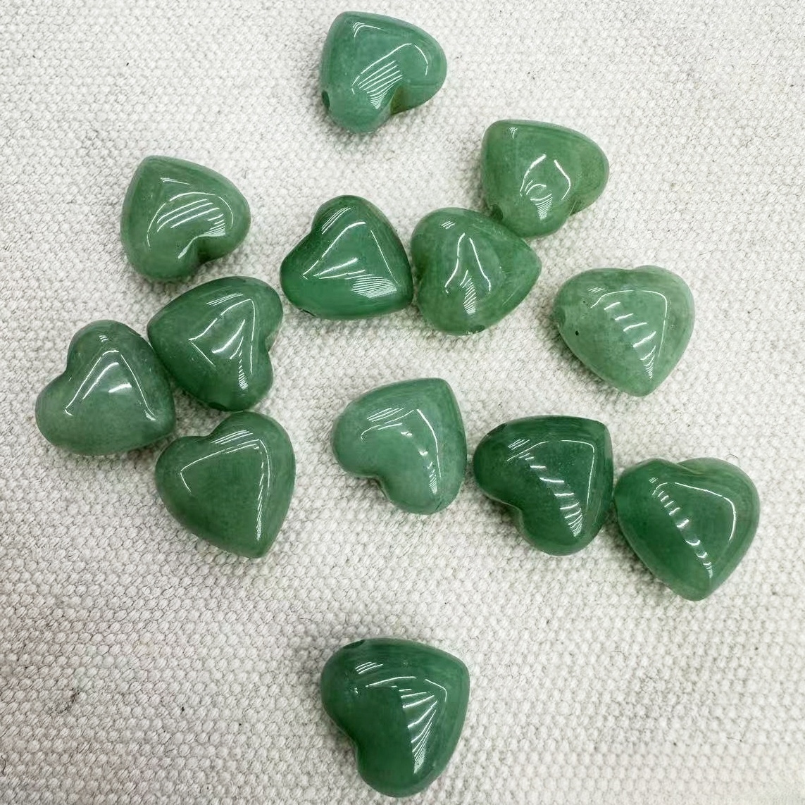 15MM Gemstone  Love Heart Beads Drilled Side Hole  For Making Jewelry