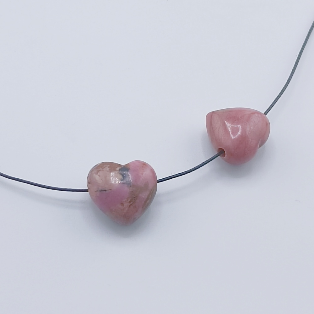 15MM Gemstone  Love Heart Beads Drilled Side Hole  For Making Jewelry