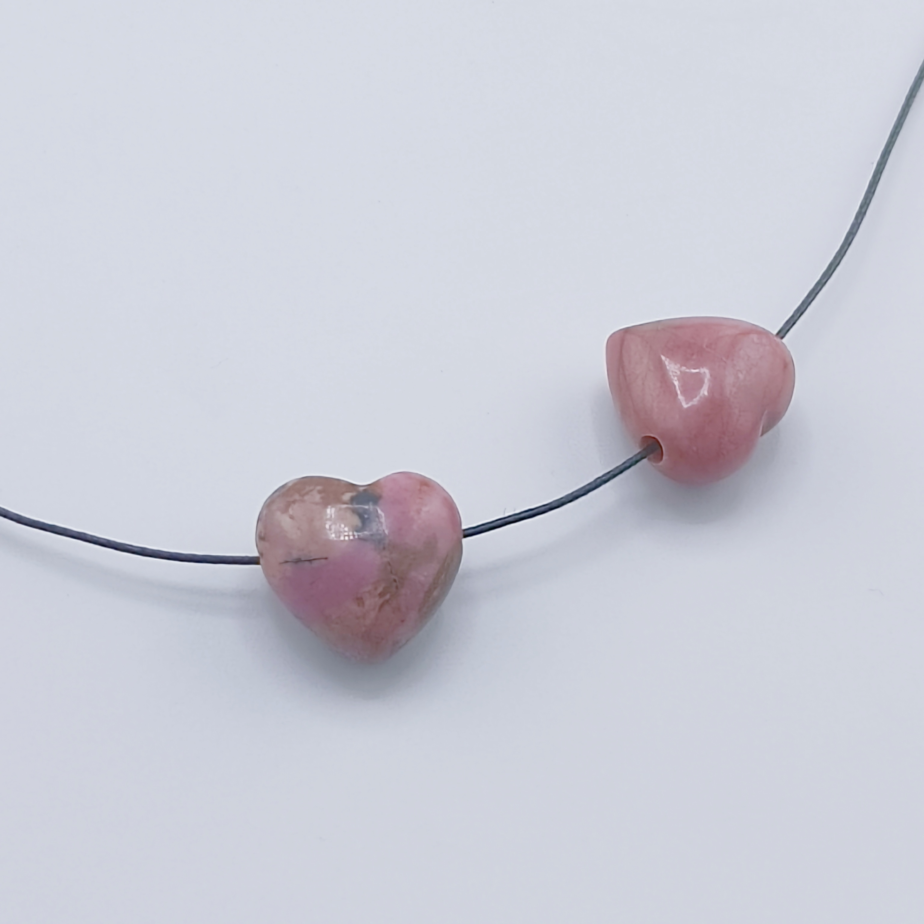 15MM Gemstone  Love Heart Beads Drilled Side Hole  For Making Jewelry