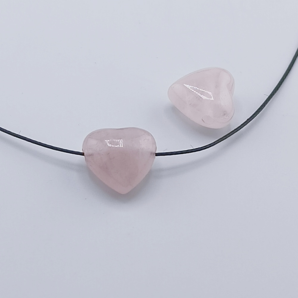 15MM Gemstone  Love Heart Beads Drilled Side Hole  For Making Jewelry