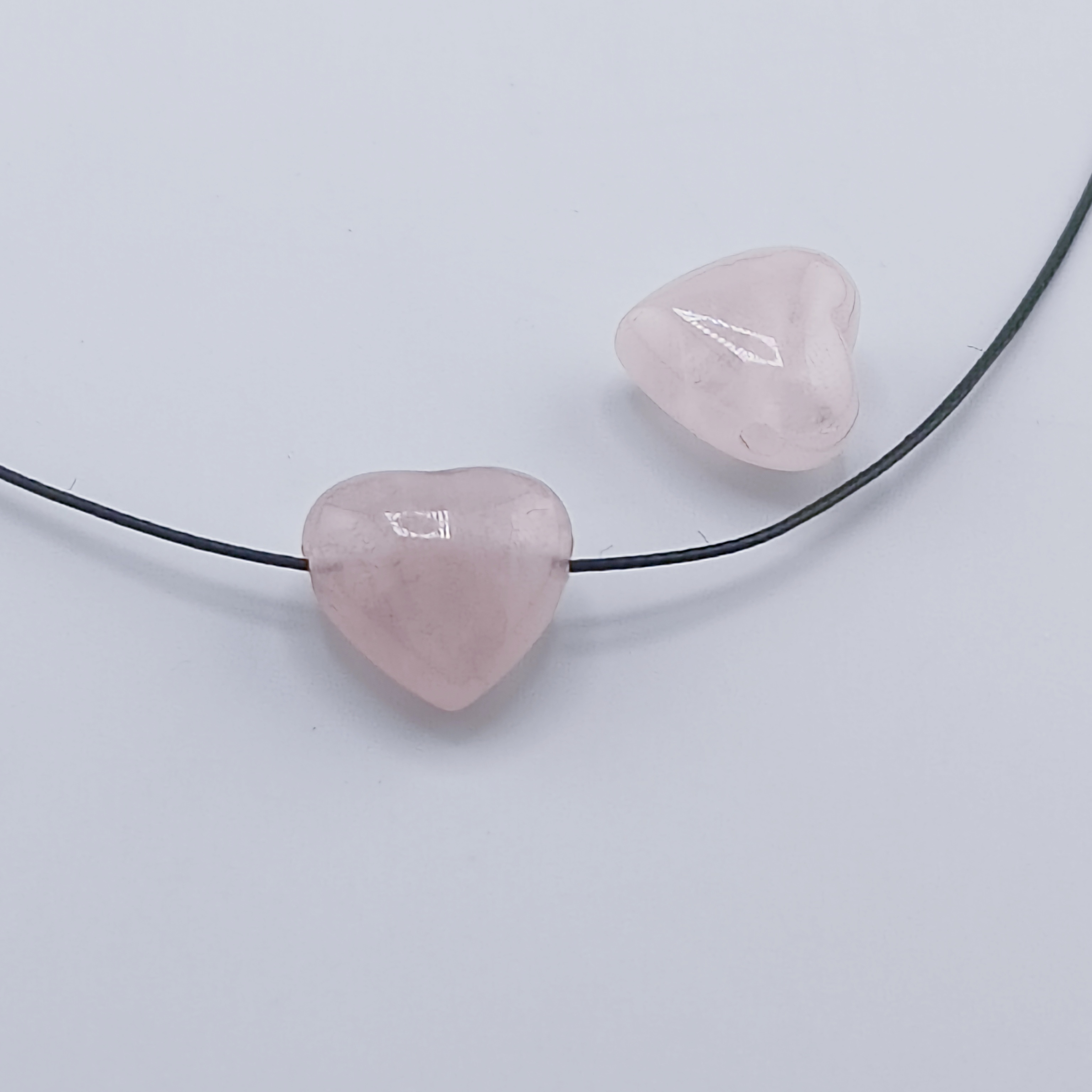 15MM Gemstone  Love Heart Beads Drilled Side Hole  For Making Jewelry