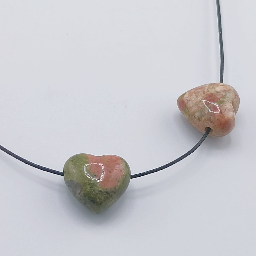 15MM Gemstone  Love Heart Beads Drilled Side Hole  For Making Jewelry