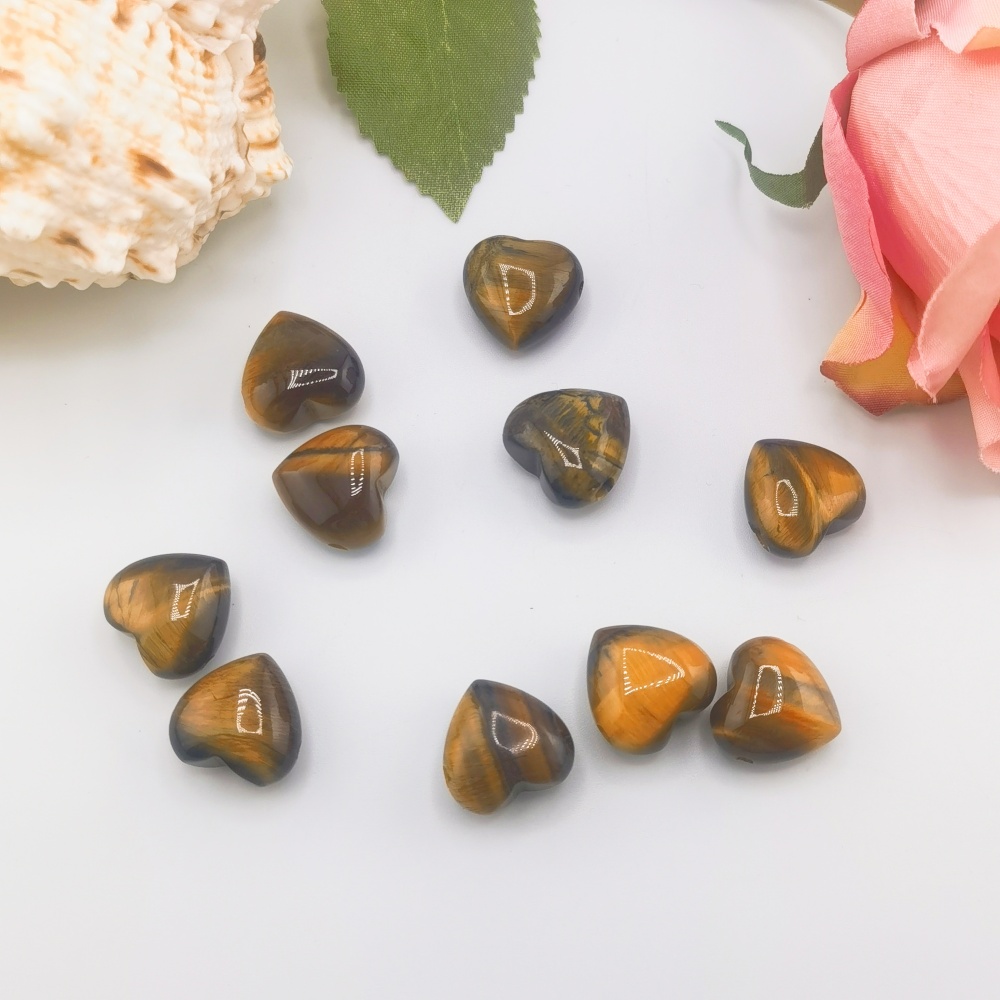 15MM Gemstone  Love Heart Beads Drilled Side Hole  For Making Jewelry
