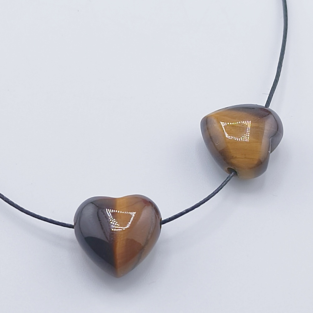 15MM Gemstone  Love Heart Beads Drilled Side Hole  For Making Jewelry