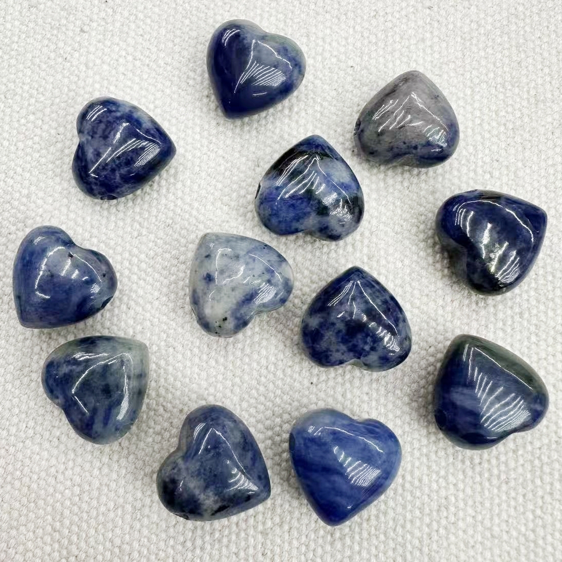 15MM Gemstone  Love Heart Beads Drilled Side Hole  For Making Jewelry