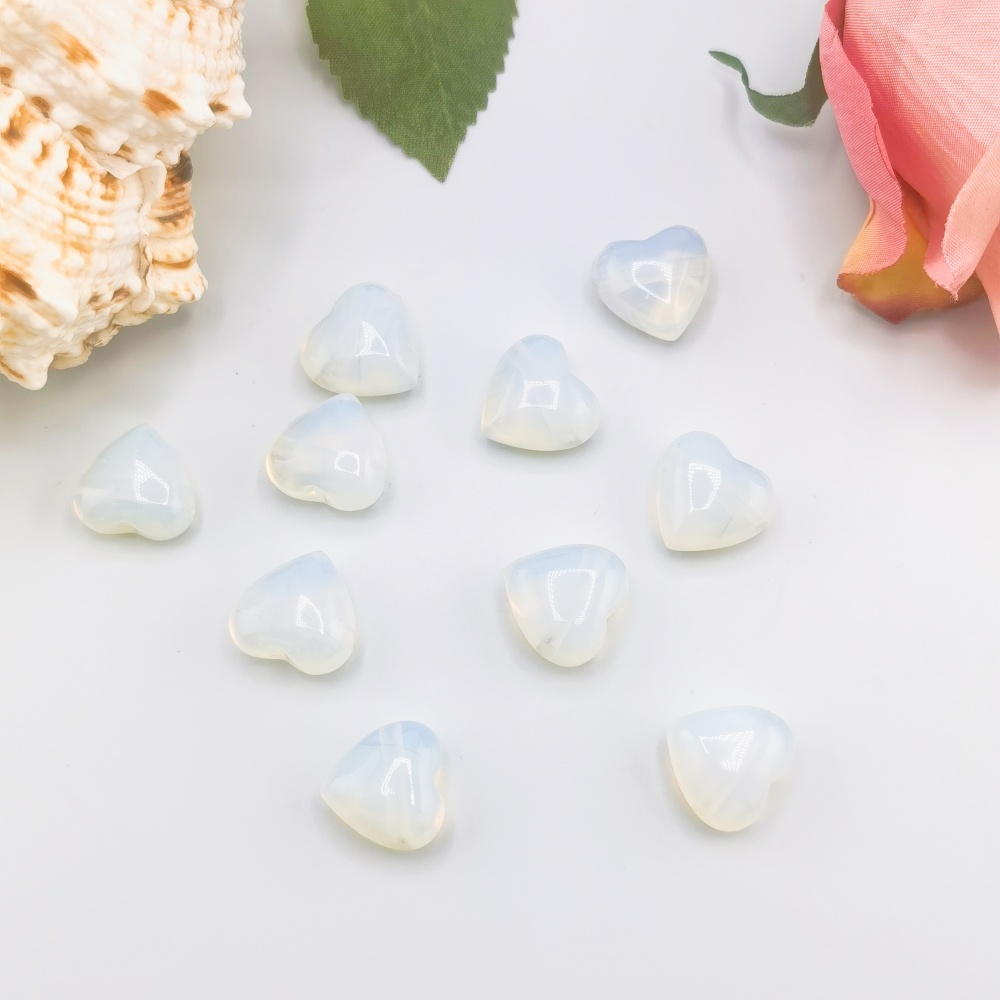 15MM Gemstone  Love Heart Beads Drilled Side Hole  For Making Jewelry