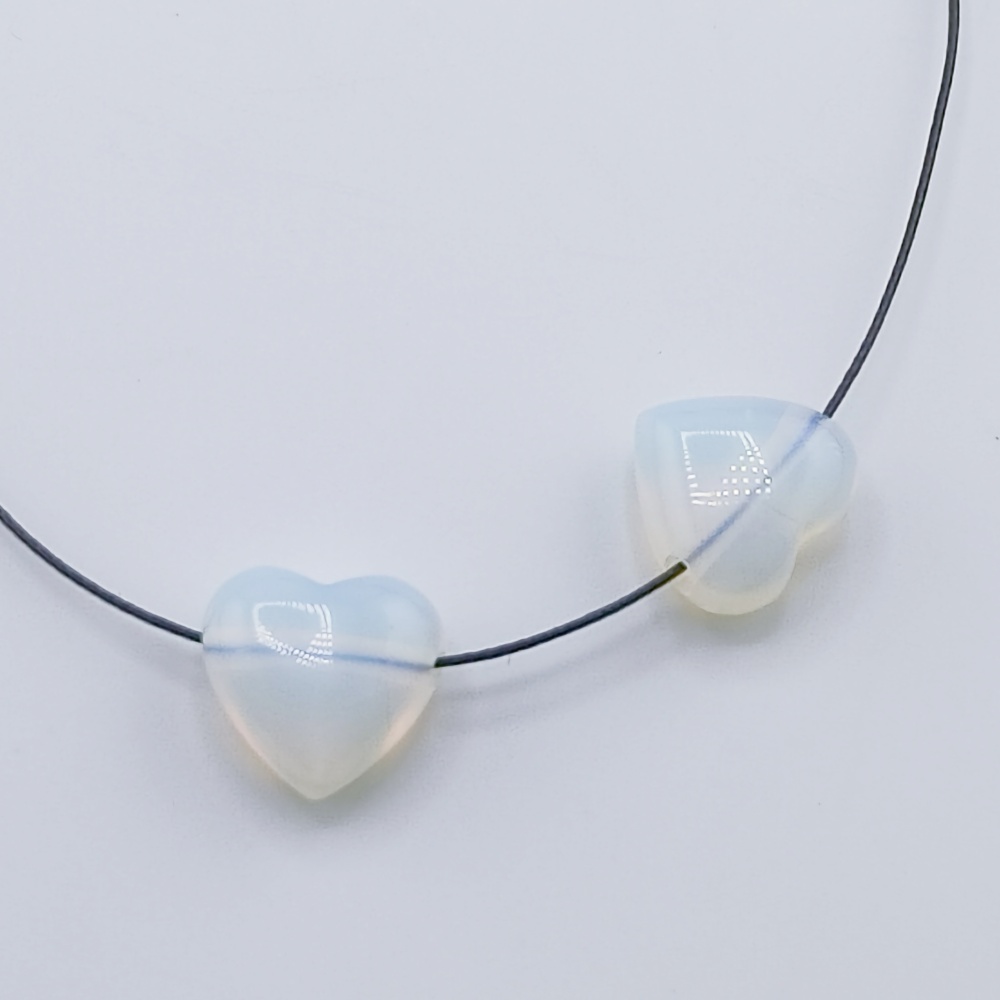 15MM Gemstone  Love Heart Beads Drilled Side Hole  For Making Jewelry