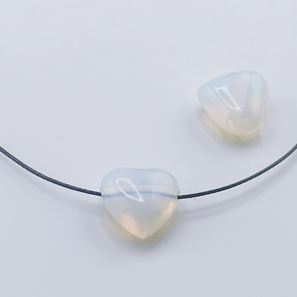 15MM Gemstone  Love Heart Beads Drilled Side Hole  For Making Jewelry