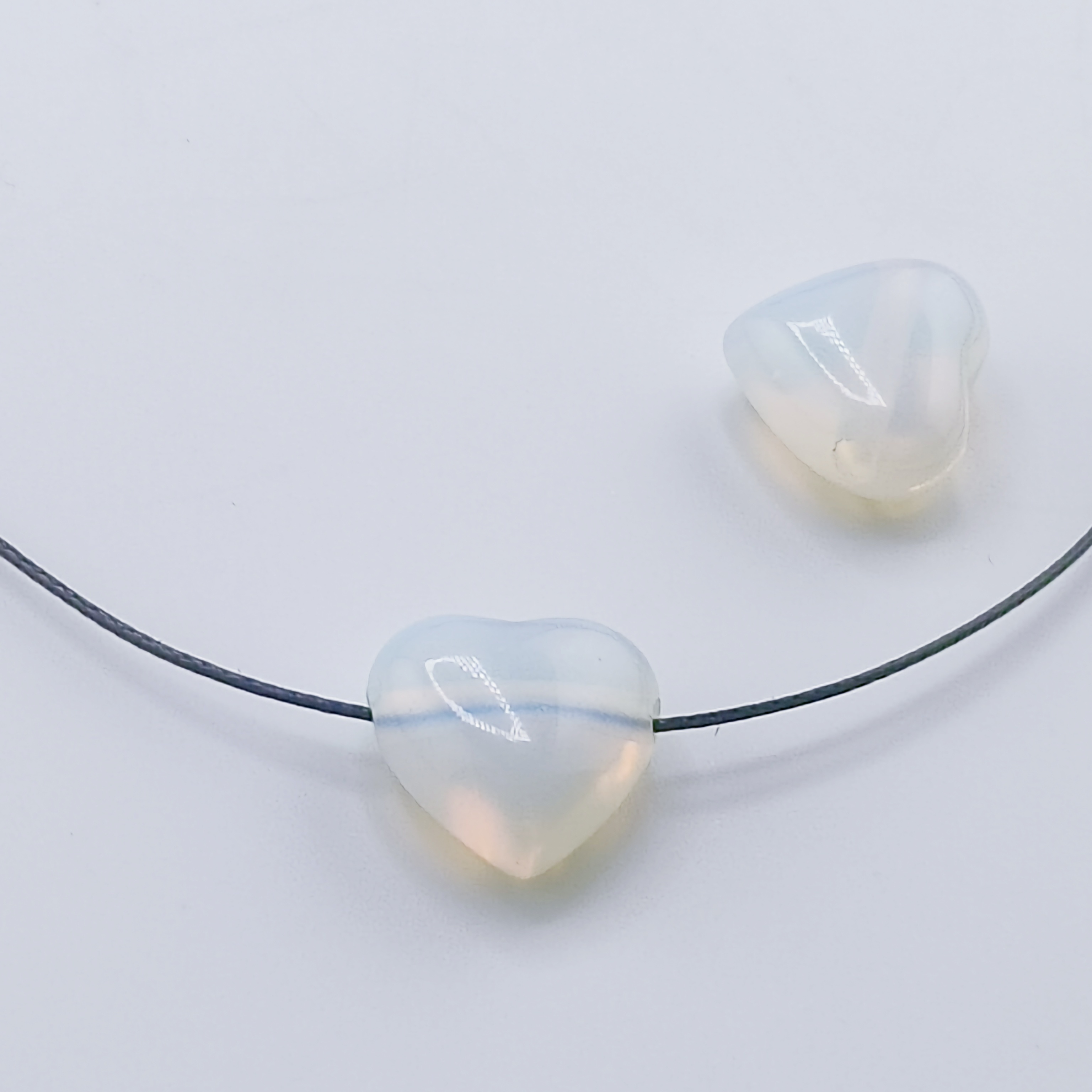 15MM Gemstone  Love Heart Beads Drilled Side Hole  For Making Jewelry