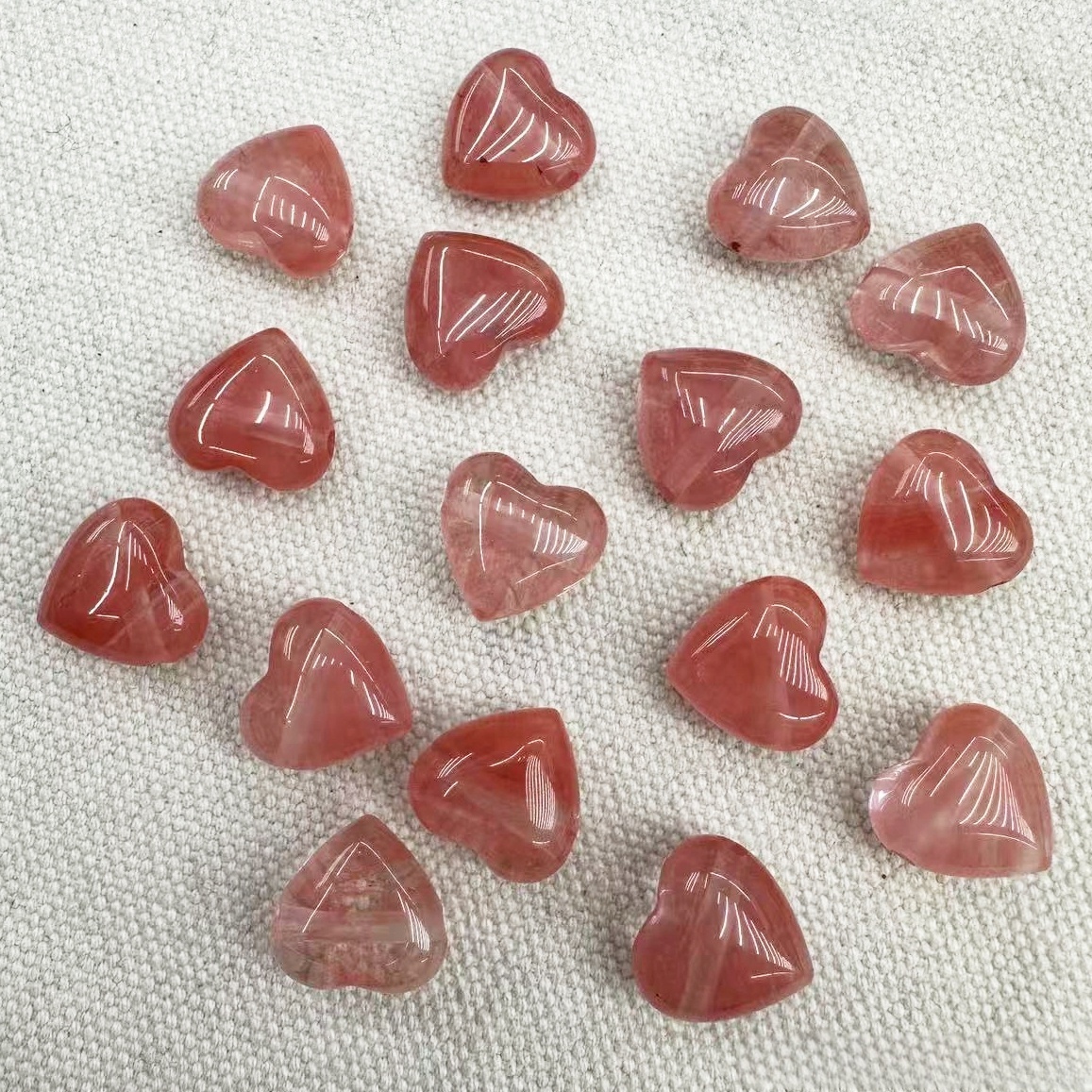 15MM Gemstone  Love Heart Beads Drilled Side Hole  For Making Jewelry