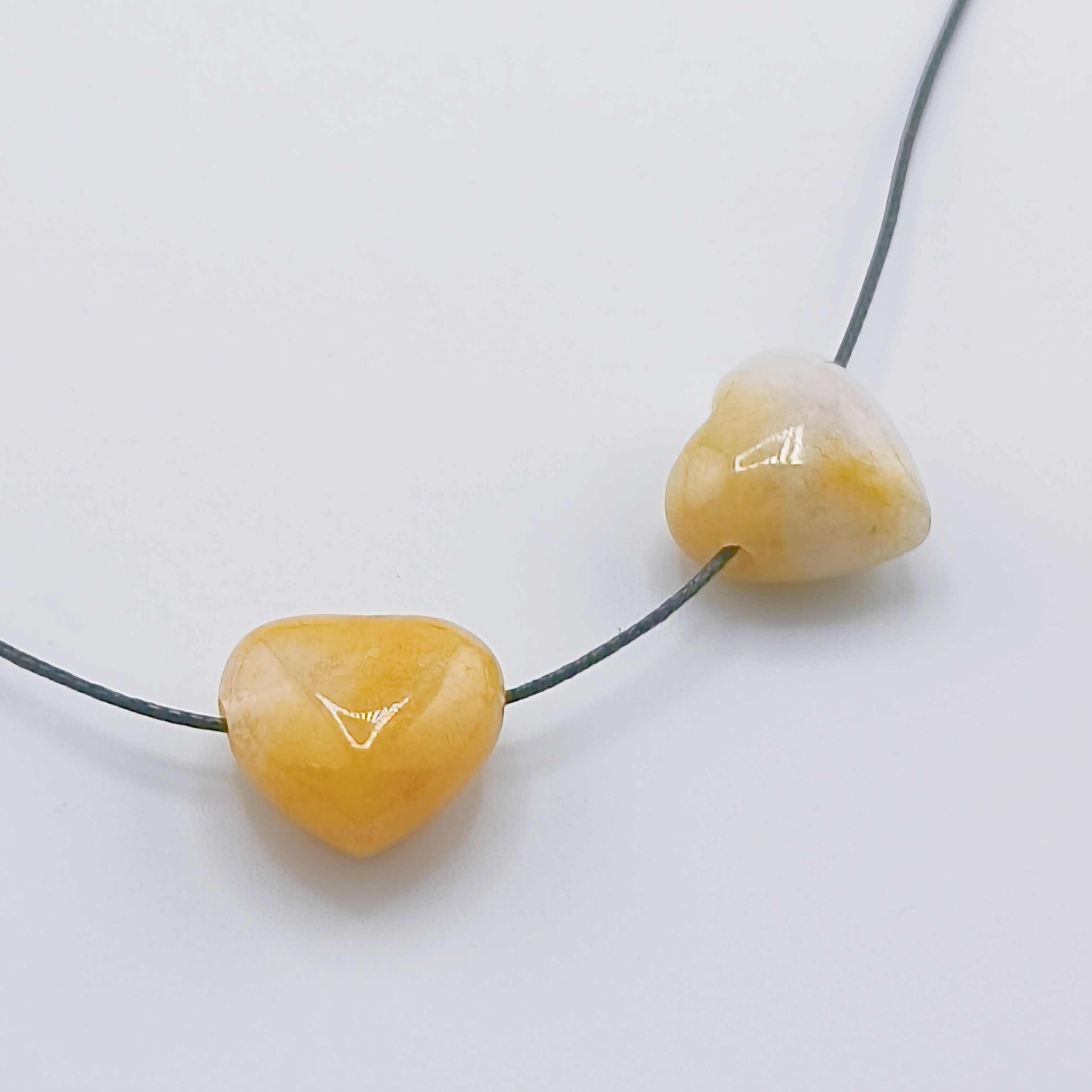 15MM Gemstone  Love Heart Beads Drilled Side Hole  For Making Jewelry