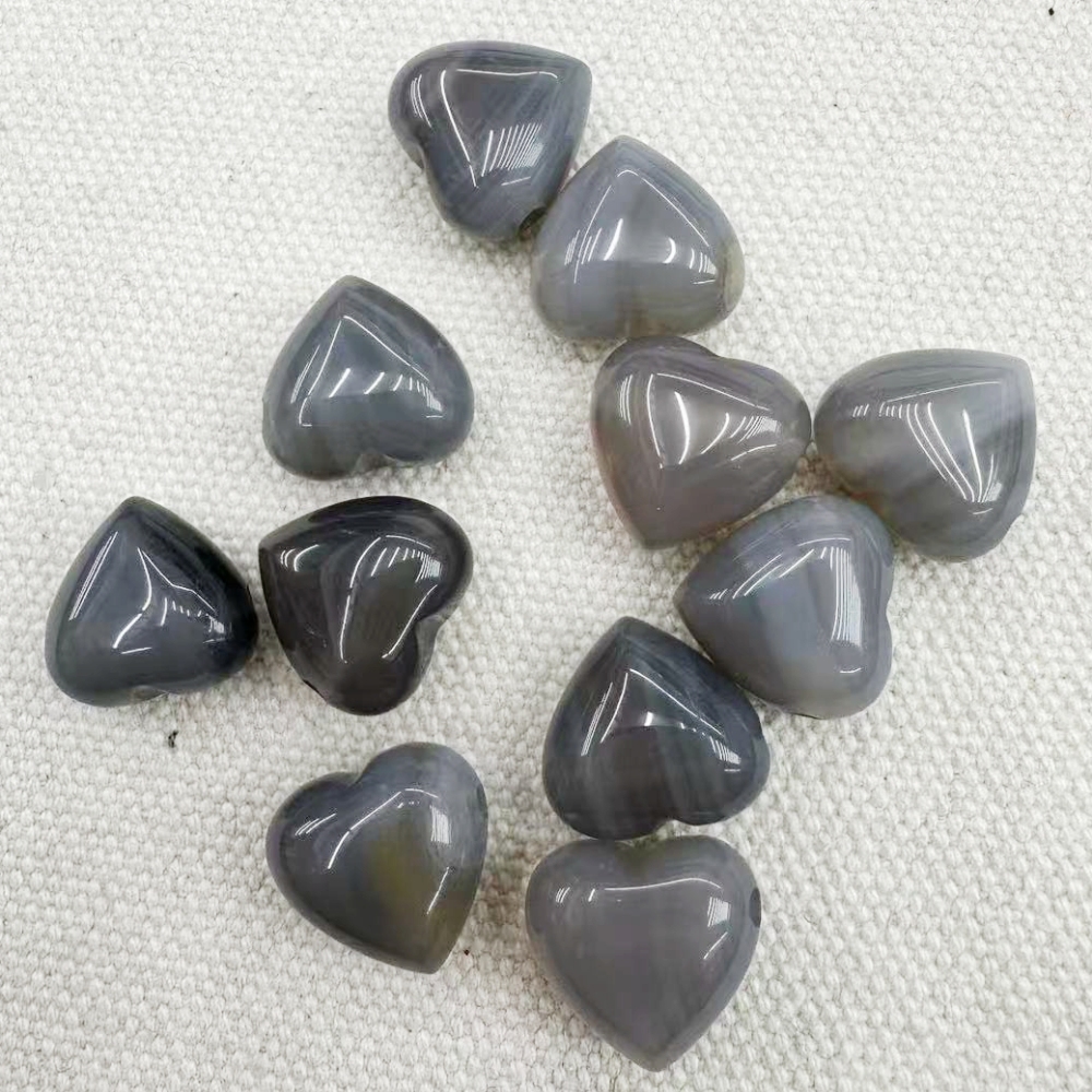 15MM Gemstone  Love Heart Beads Drilled Side Hole  For Making Jewelry