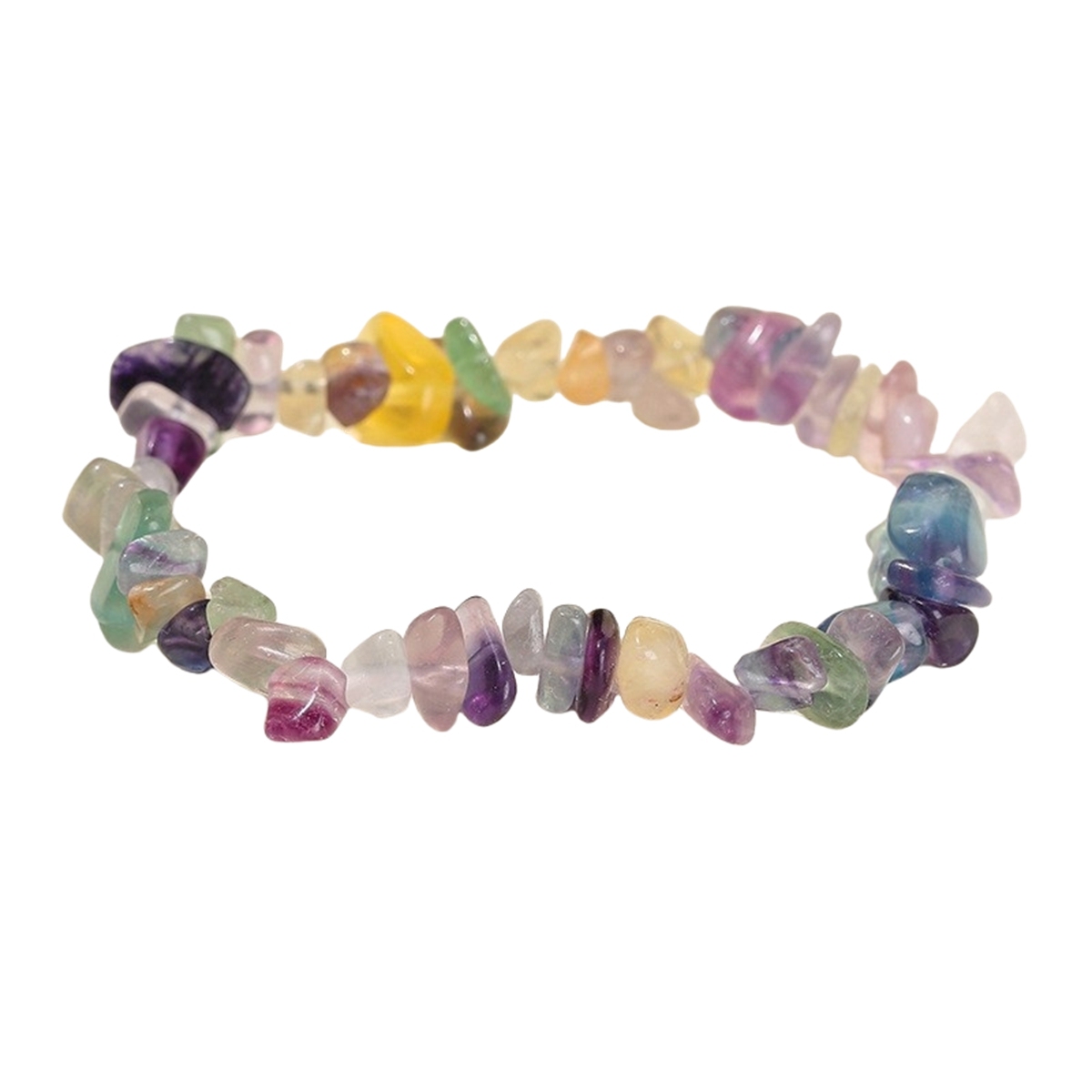 7 Chakra Irregular Chips Gemstone Beads Stretch Bracelets