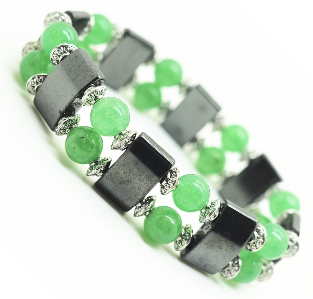 8MM Stone Round Beads Hematite Spacer Beads Stretch Bracelet No Mangeitc  Power Balance